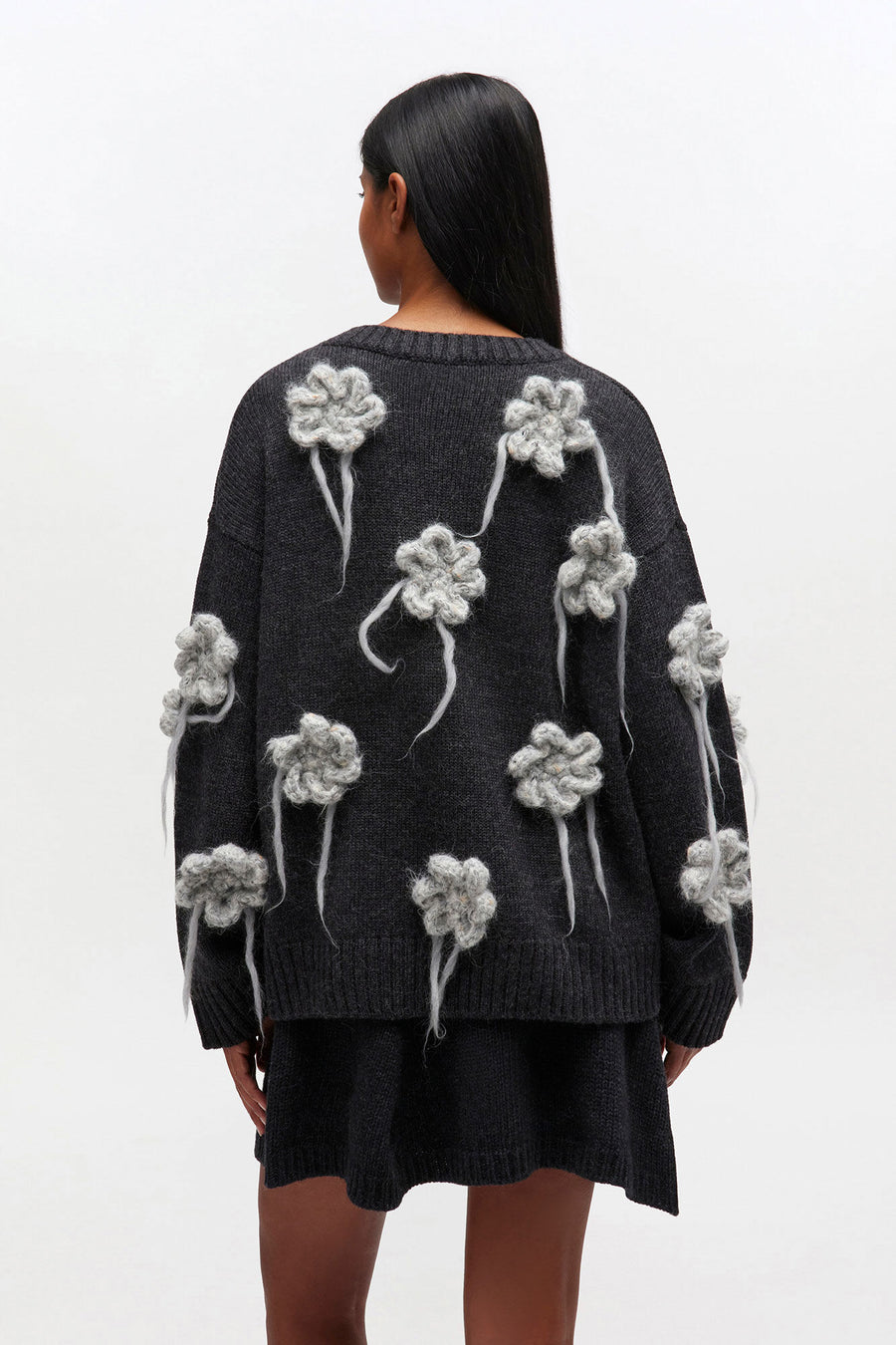 Ganni Flower Crochet Sweater