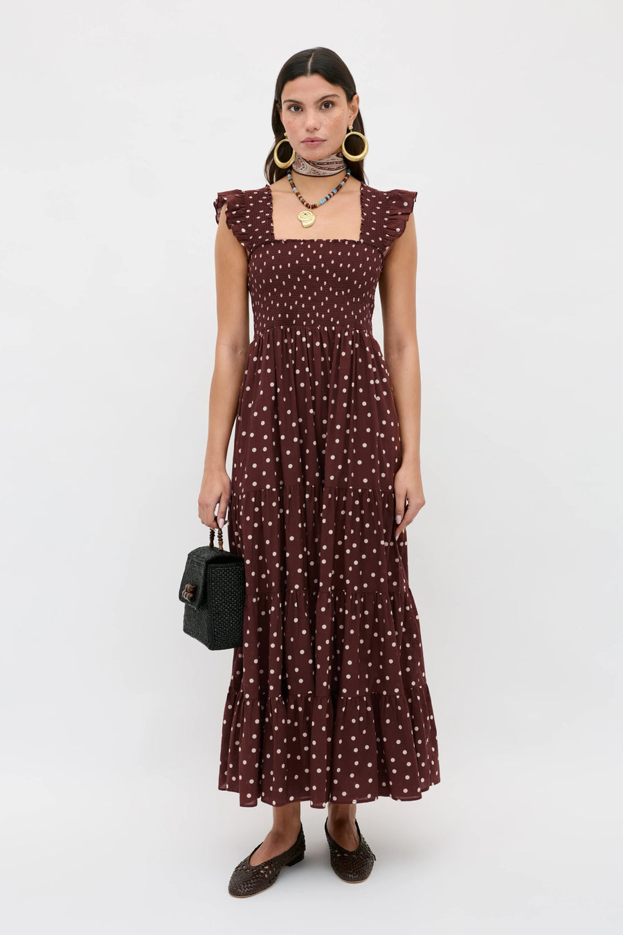 RIXO Kendall Dress Layla Dot Brown – Thirty-One Jane
