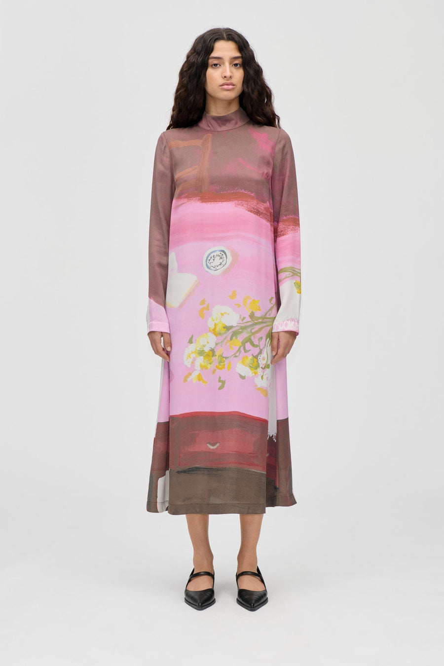Stine Goya Long Sleeve Midi Dress