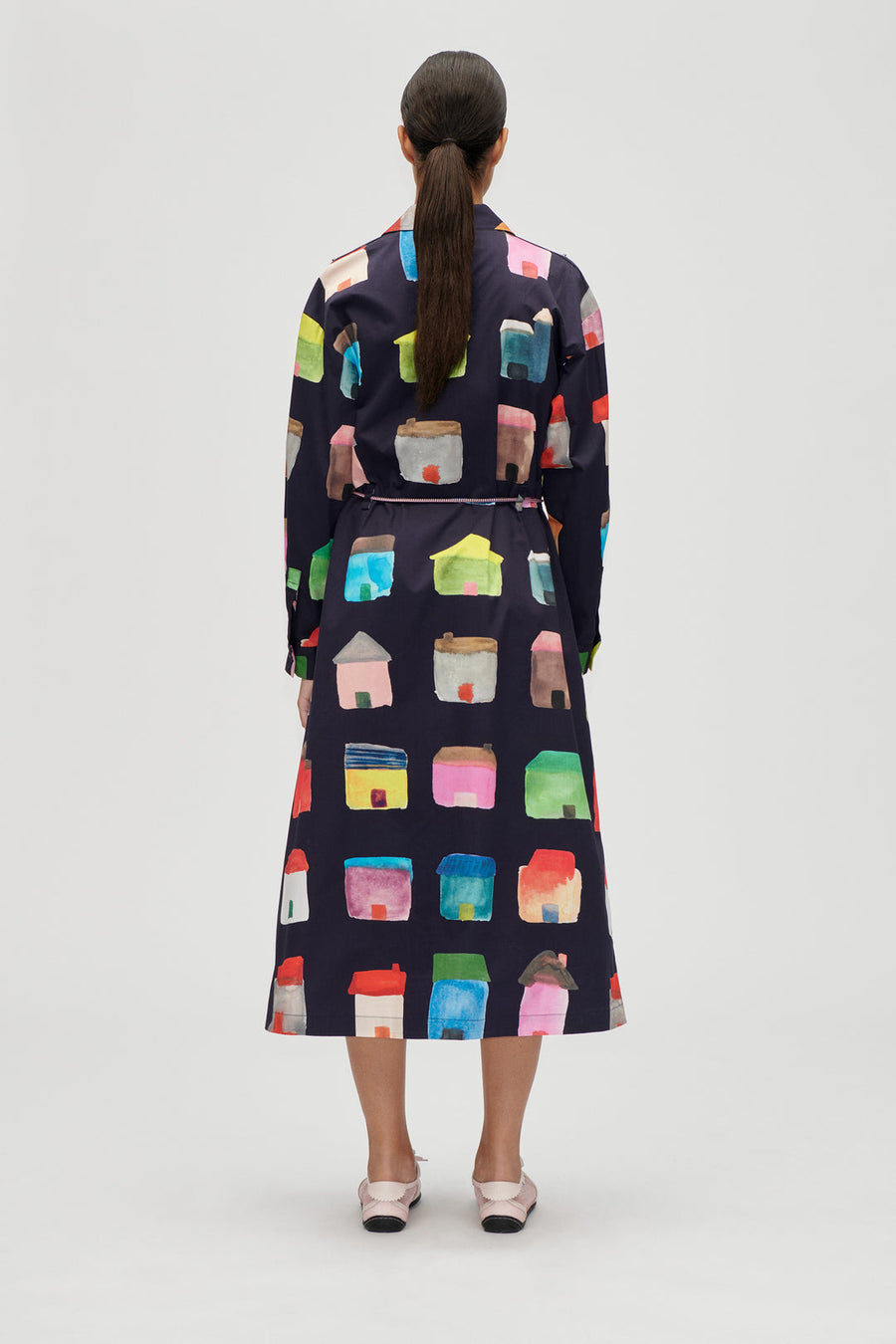 Stine Goya Long Sleeve Workwear Midi Dress