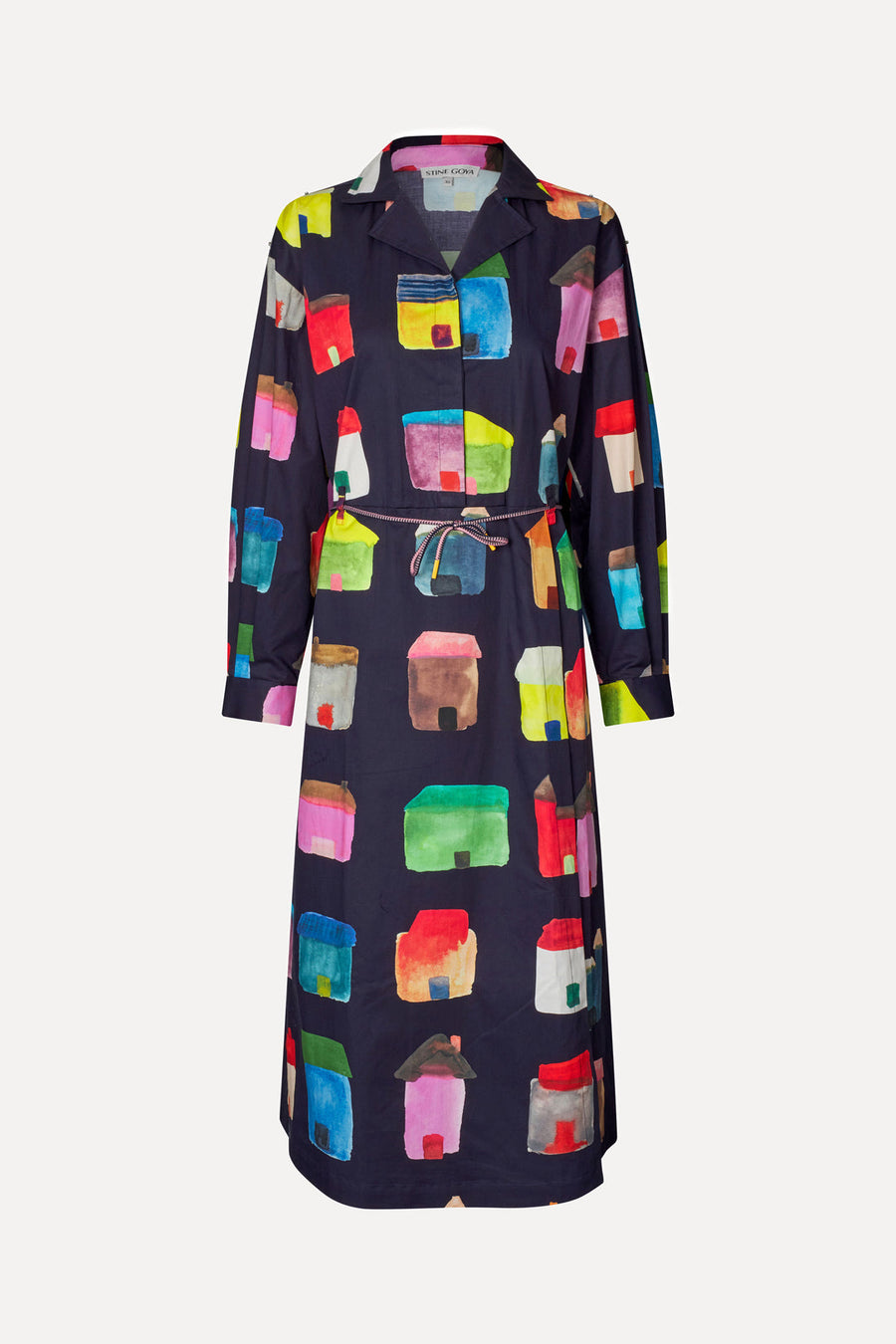 Stine Goya Long Sleeve Workwear Midi Dress