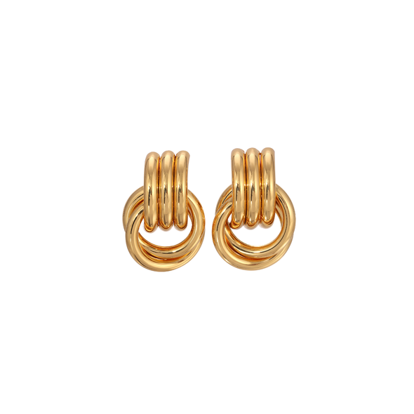 Heaven Mayhem Mini Knot Gold Earrings