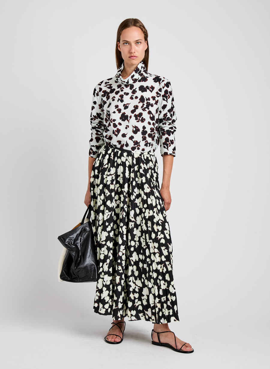 Proenza Schouler White Label Runa Skirt in Printed Soft Twill