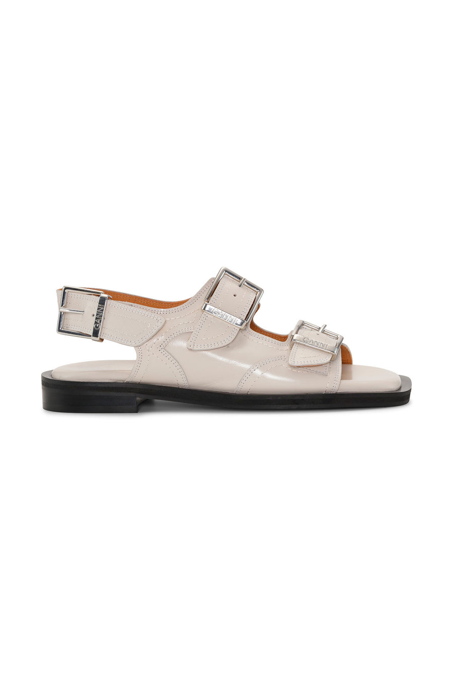 Ganni Embroidered Western Sandal