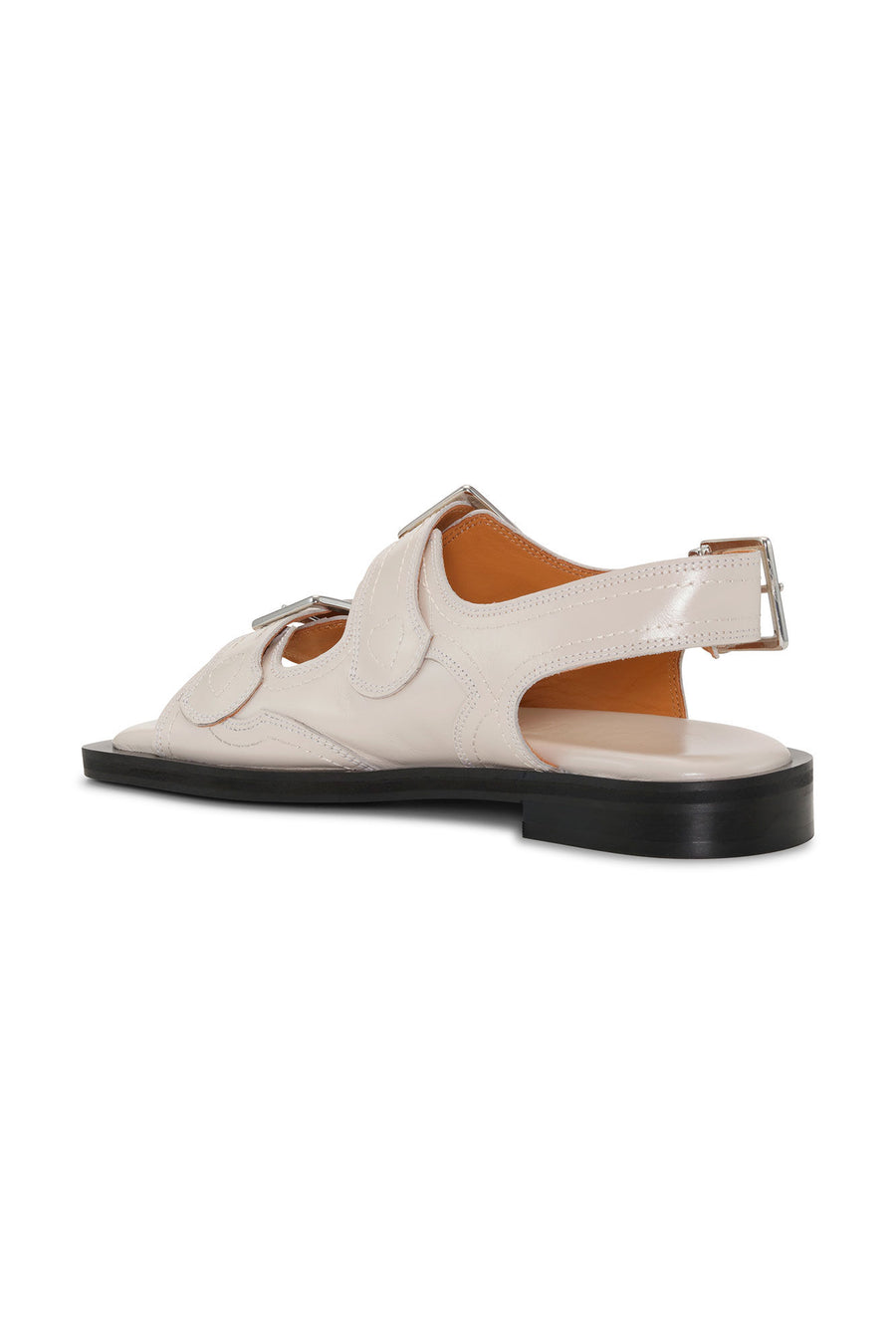Ganni Embroidered Western Sandal