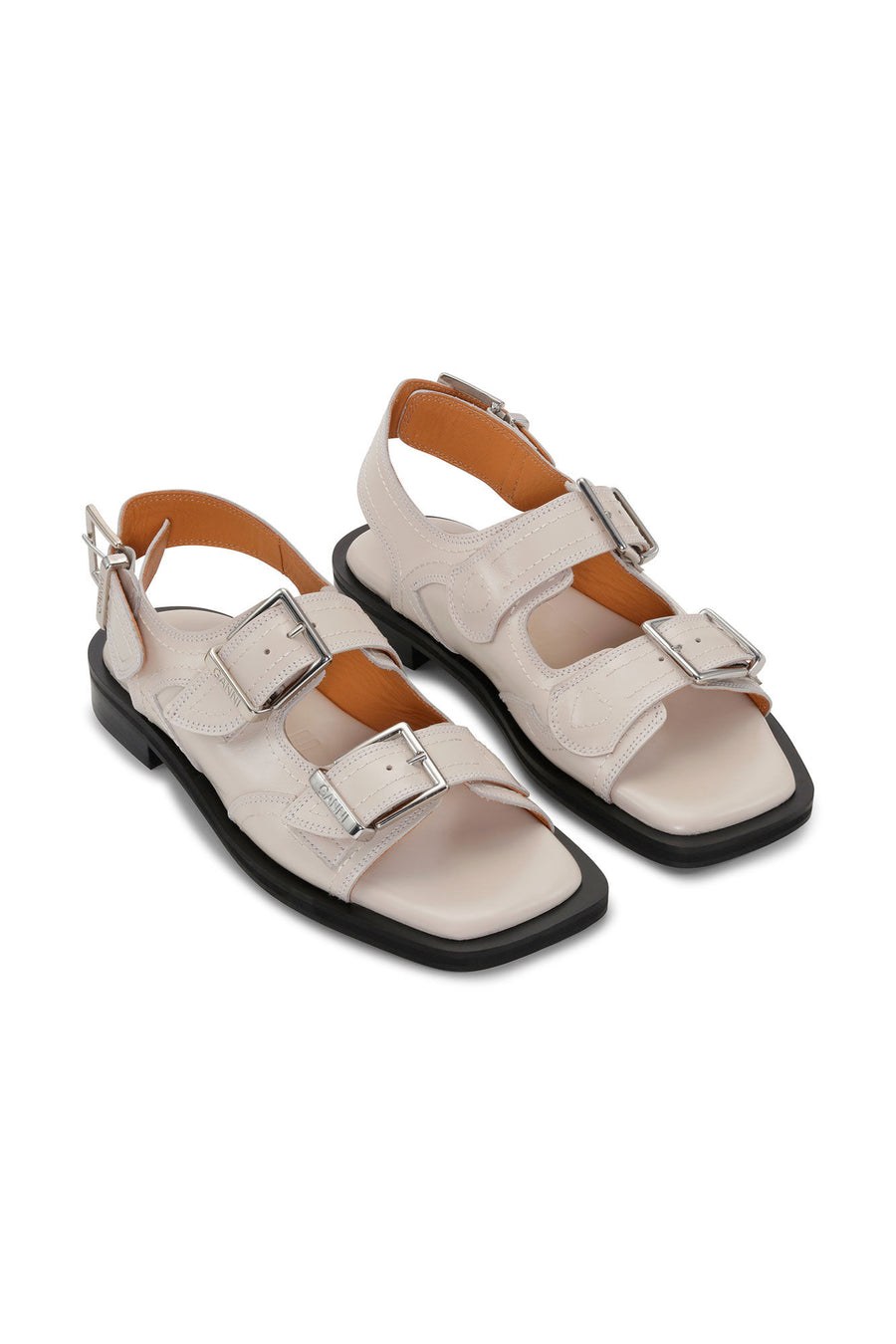 Ganni Embroidered Western Sandal