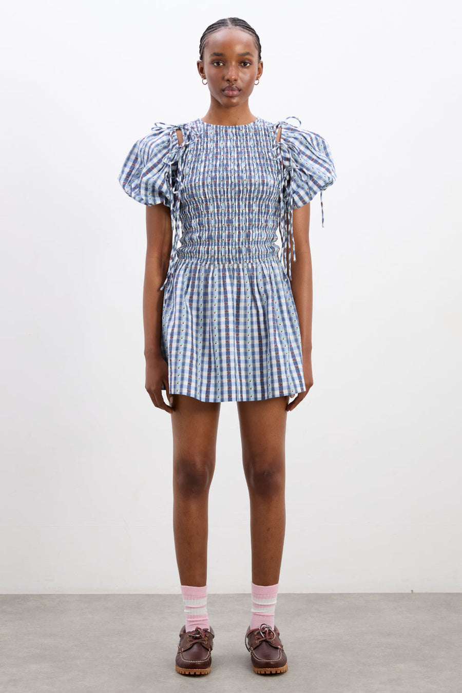 Damson Madder Becca Bubble Mini Dress