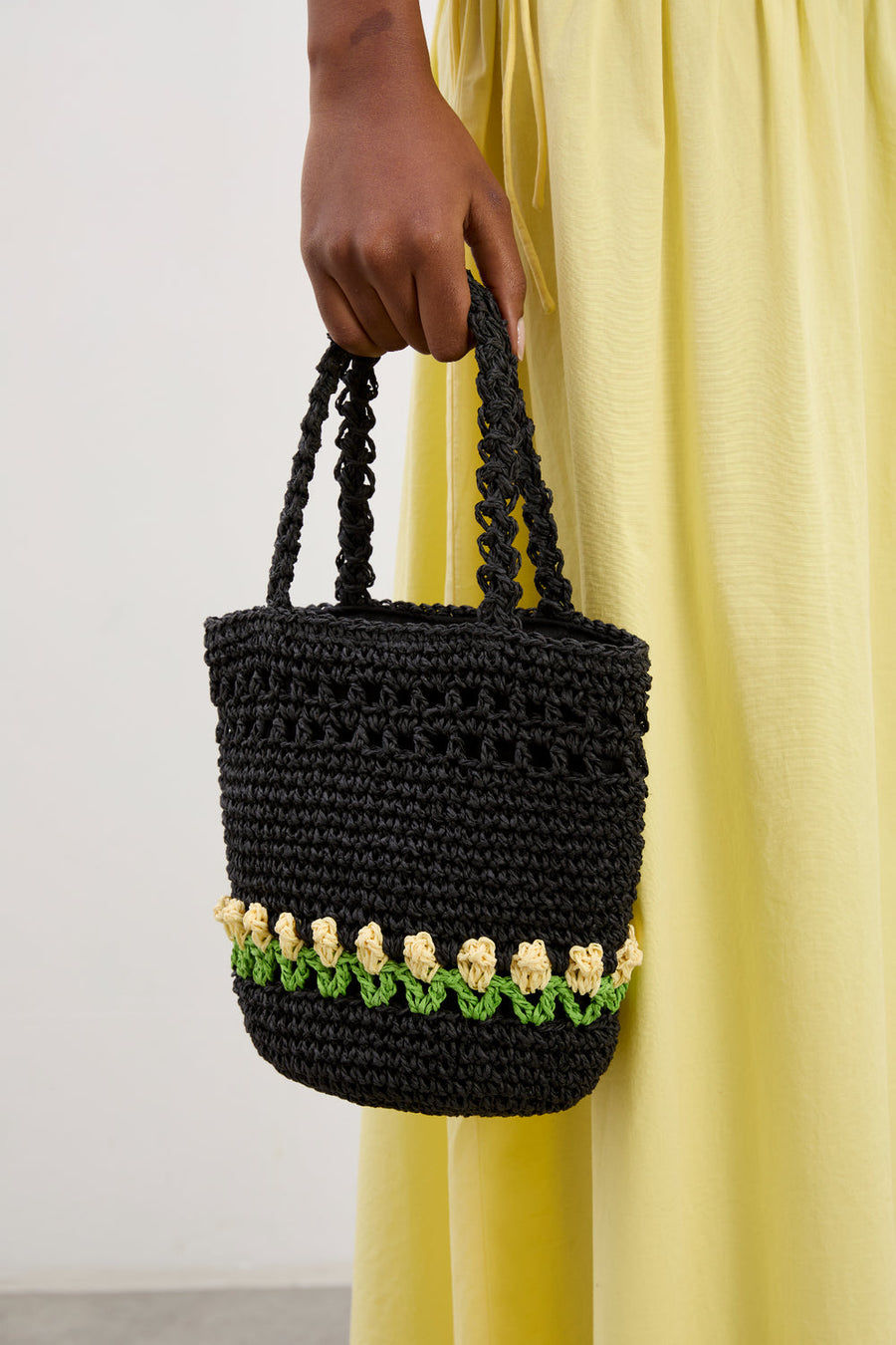 Damson Madder Raffia Tulip Grab Bag