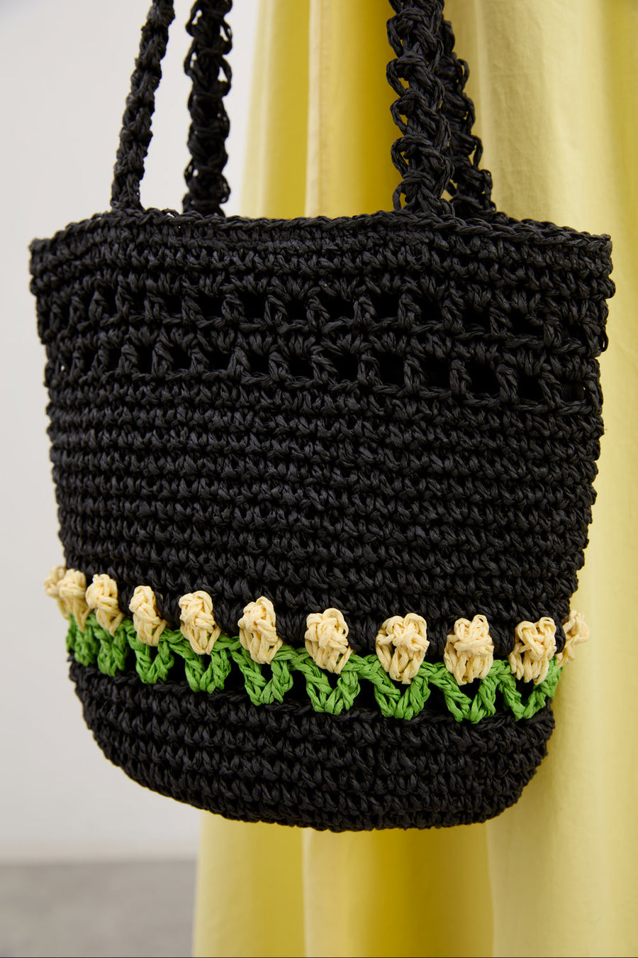 Damson Madder Raffia Tulip Grab Bag