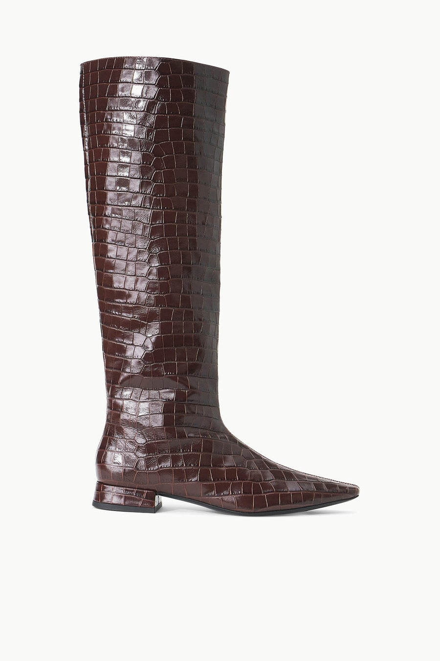 Staud Olga Boot Croc Embossed