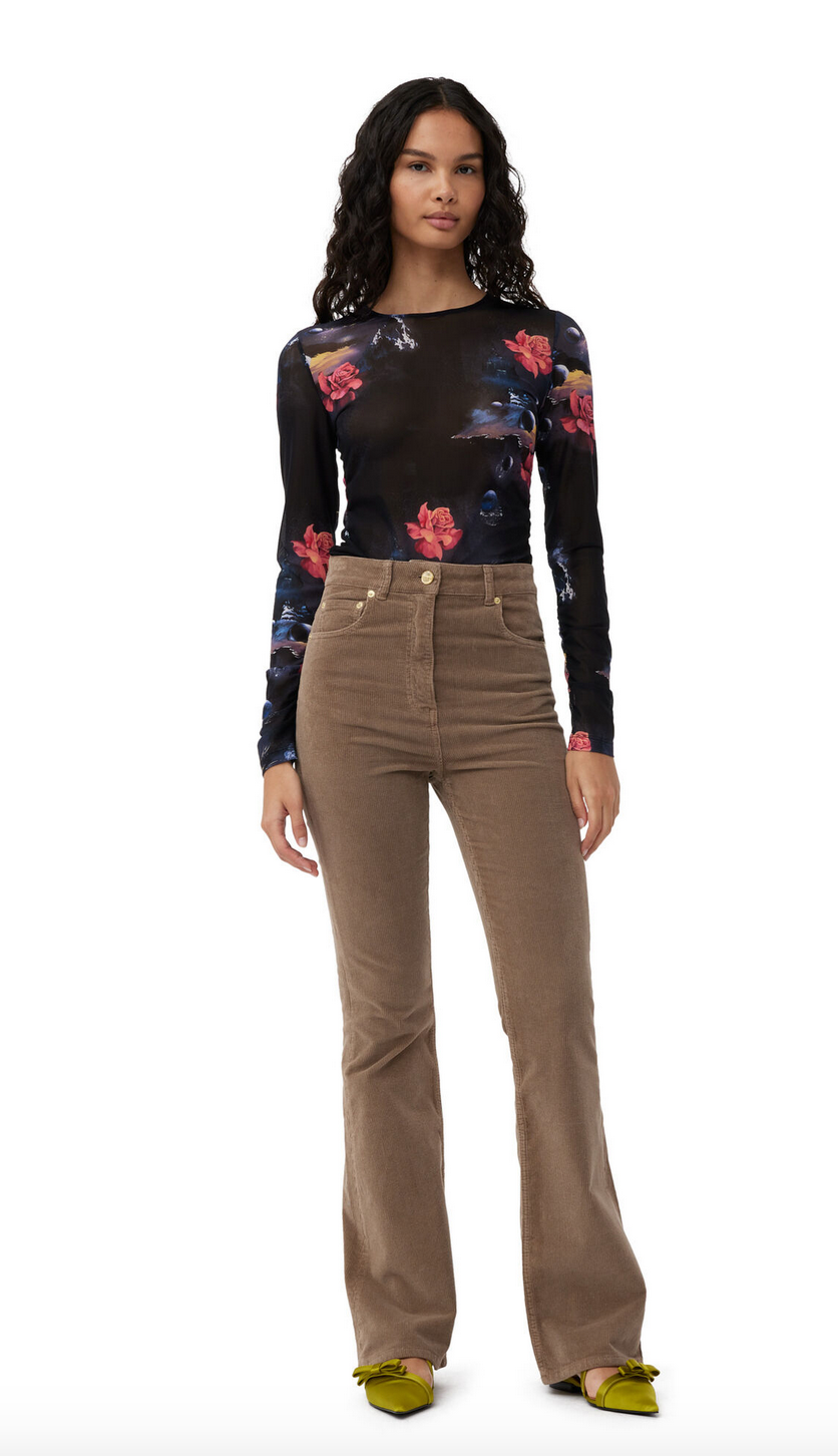 Ganni Washed Corduroy Iry Trousers
