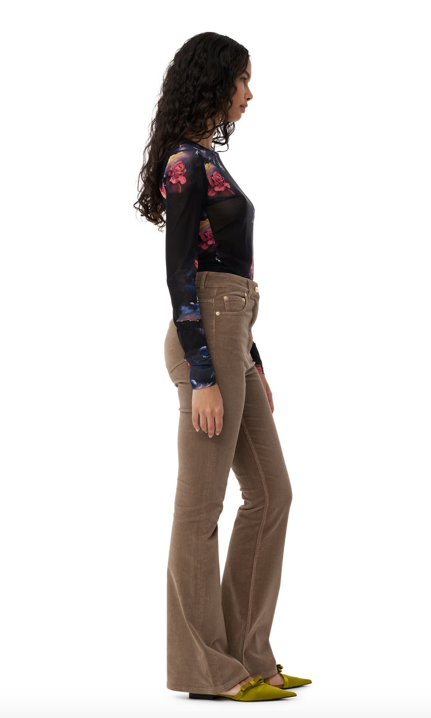 Ganni Washed Corduroy Iry Trousers