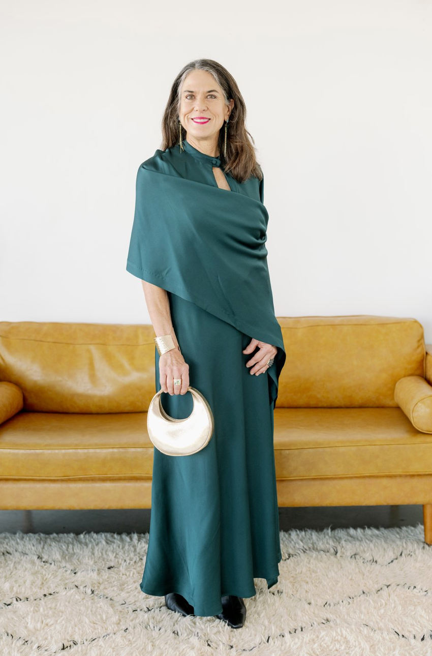 SIMKHAI Amory Cape Dress