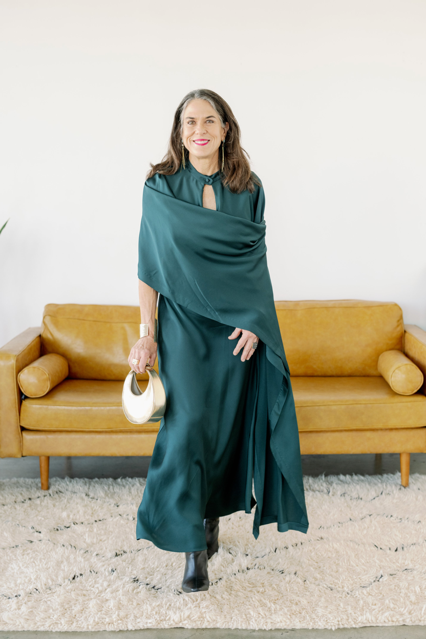 SIMKHAI Amory Cape Dress
