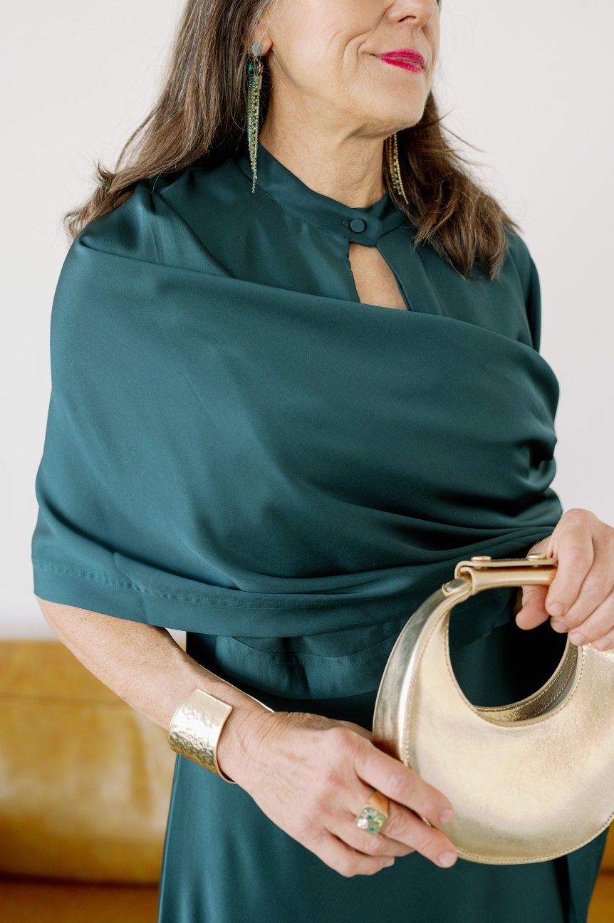 SIMKHAI Amory Cape Dress