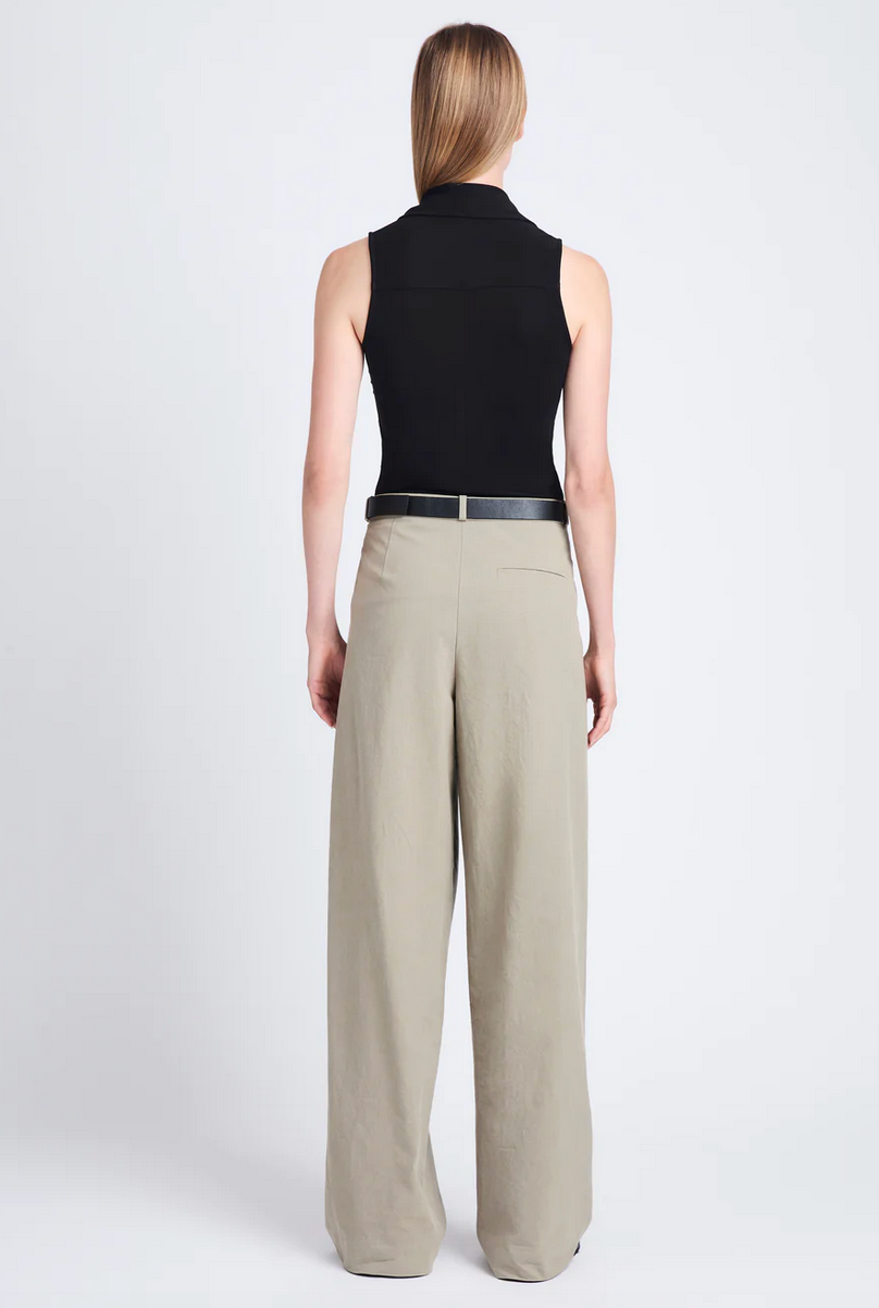 Proenza Schouler White Label Florence Ruched Top in Matte Crepe Jersey