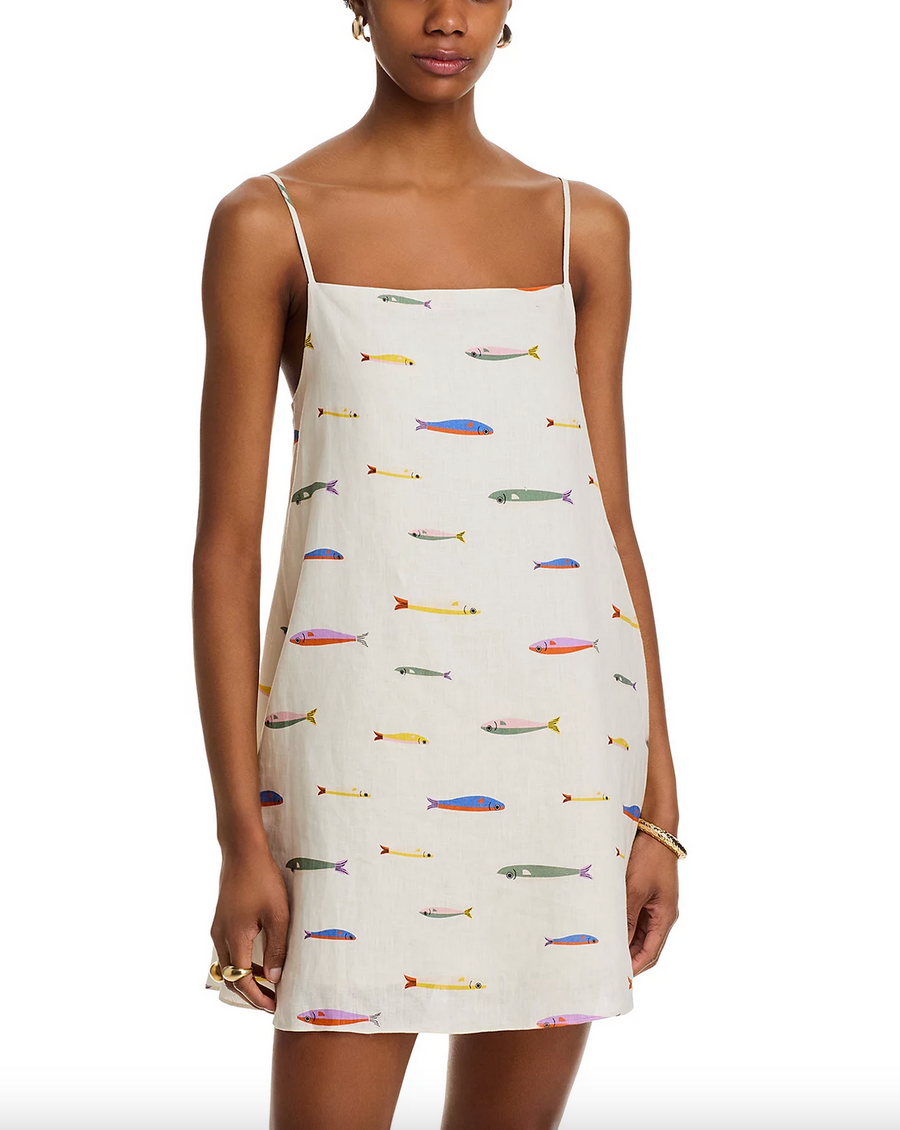 Staud Laura Linen Mini Dress