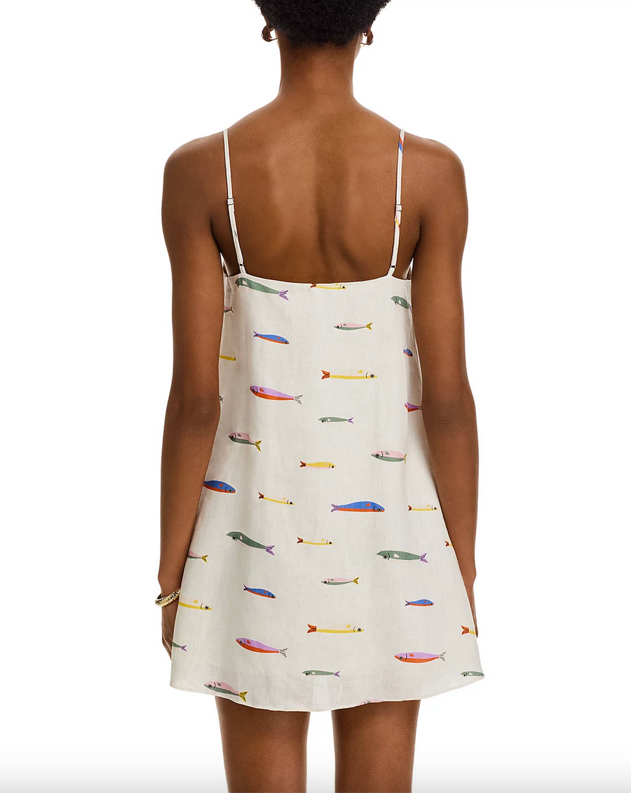 Staud Laura Linen Mini Dress