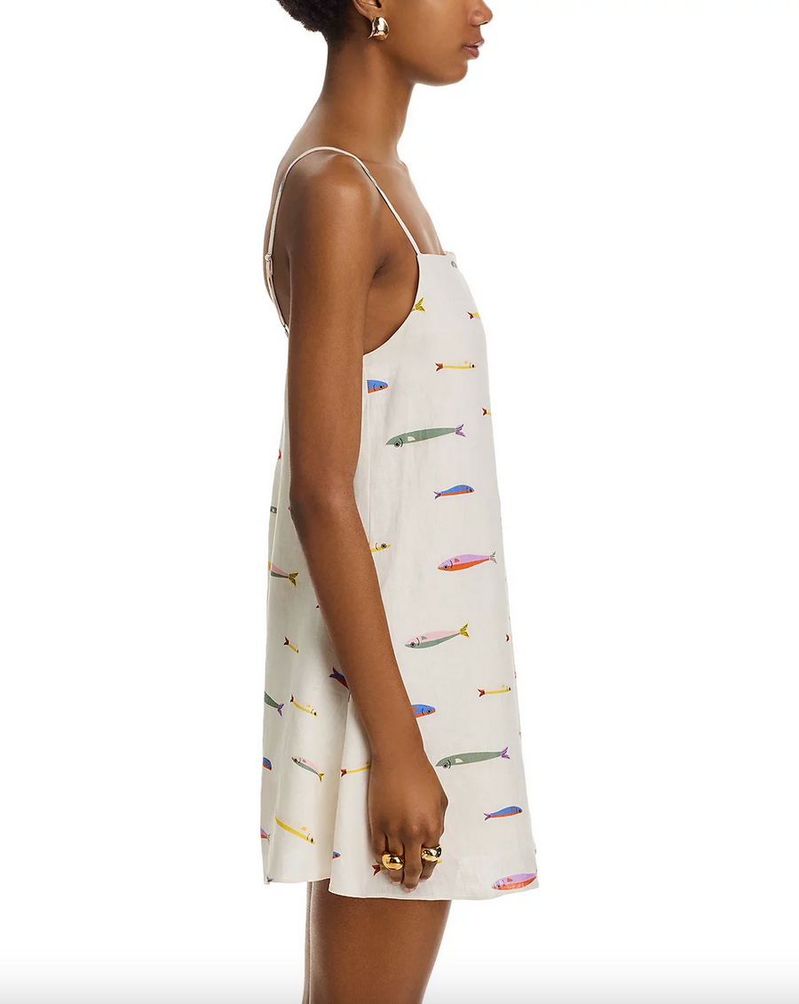 Staud Laura Linen Mini Dress