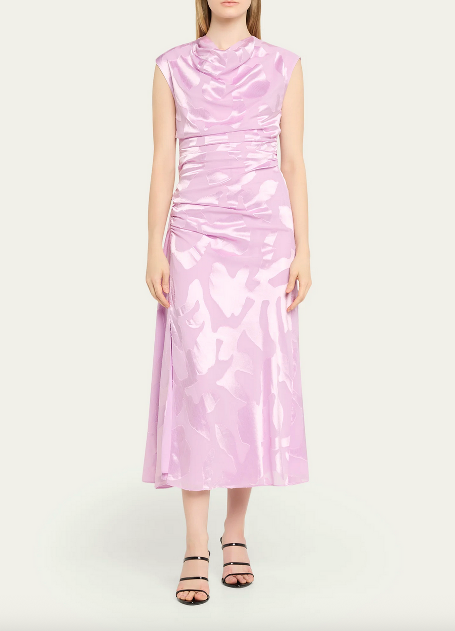 SIMKHAI Burke Draped Midi Dress