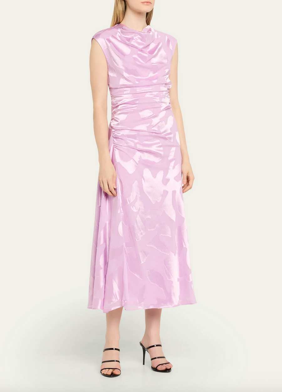 SIMKHAI Burke Draped Midi Dress