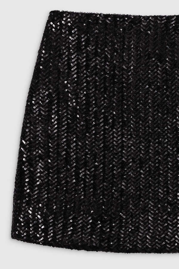 Anine Bing Tierra Skirt - Black Sequin