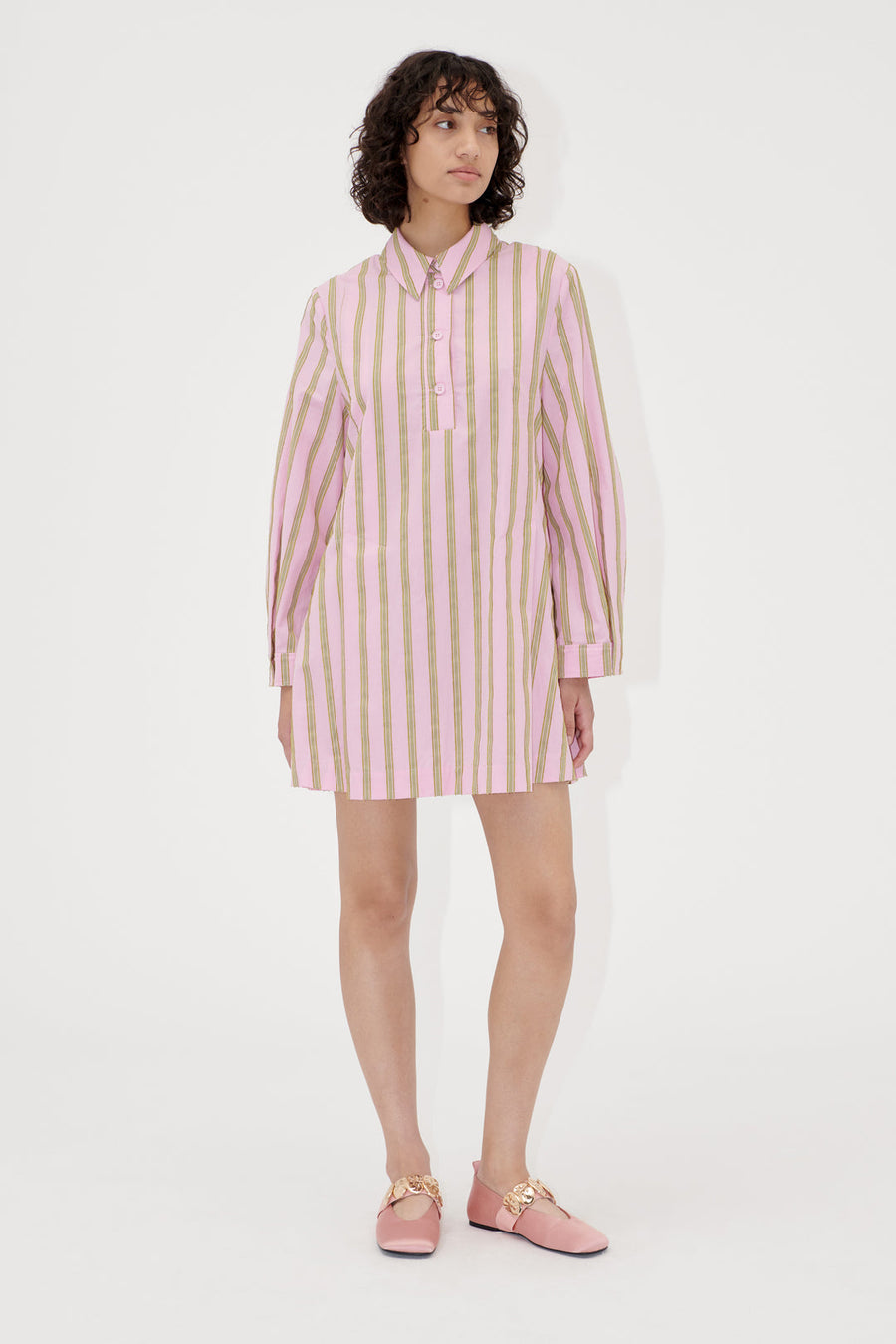 Stine Goya Tuck Sleeve Tunic Dress