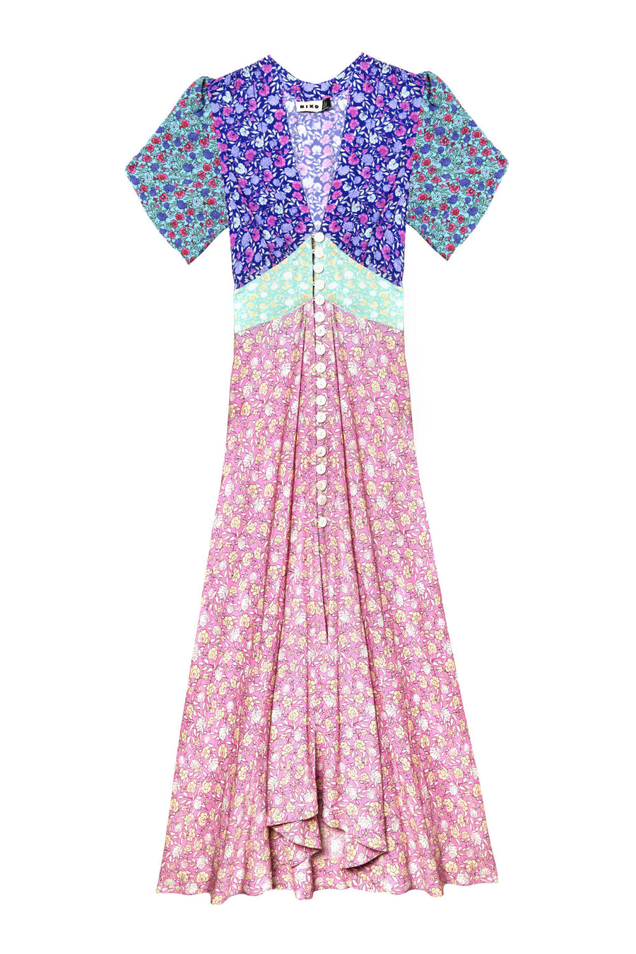 RIXO Novara Dress Shell Pansy Mix Multi