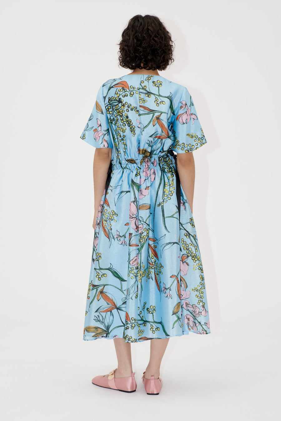 Stine Goya V-Neck Waist Tie Midi Dress