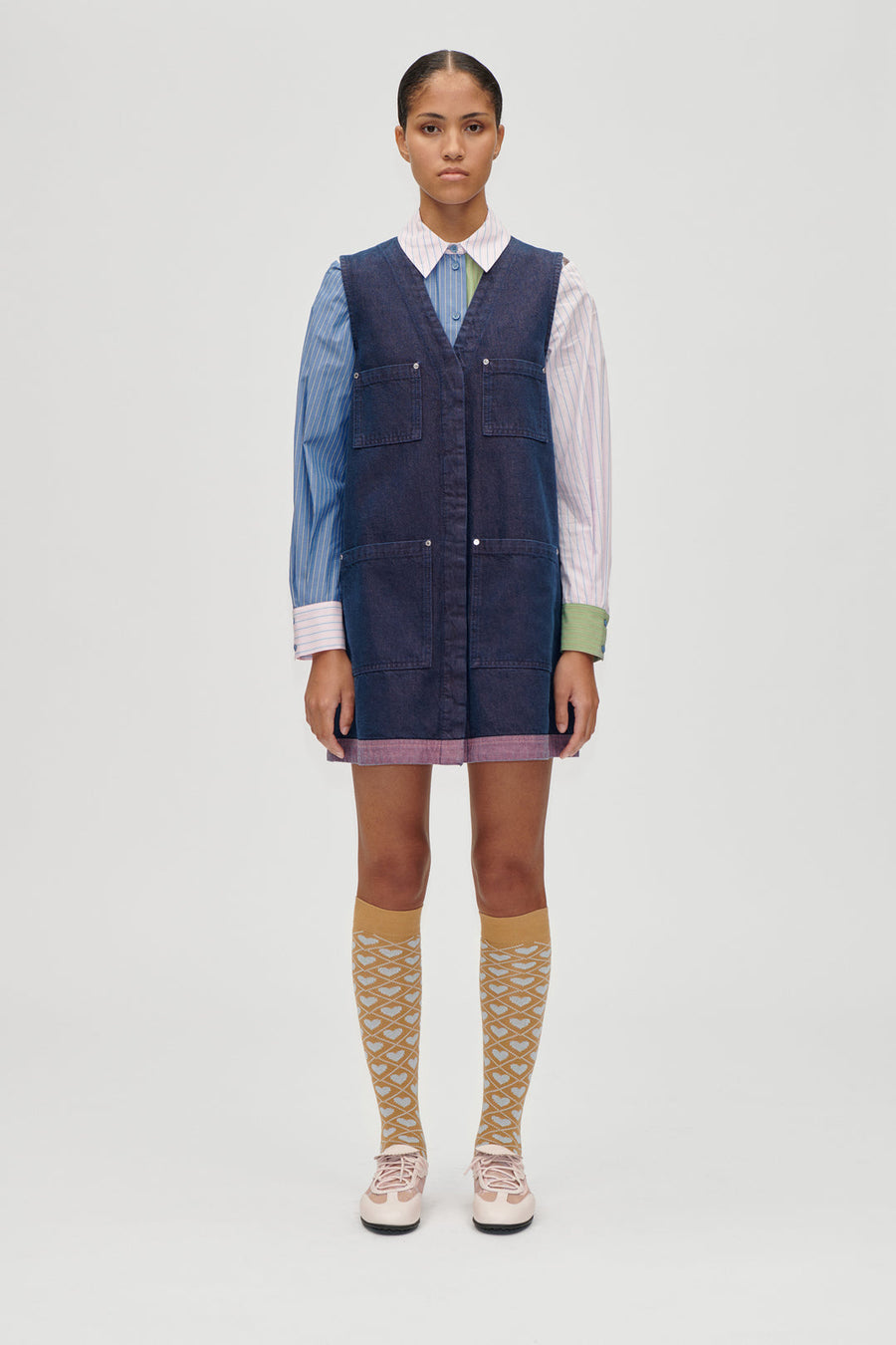 Stine Goya Vest Pocket Mini Dress