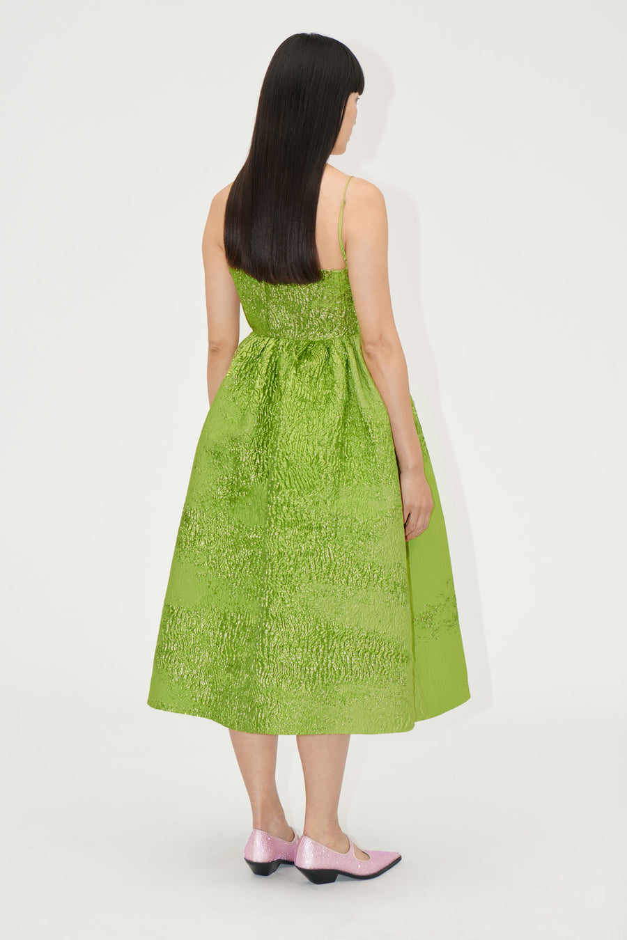 Stine Goya Voluminous Gathered Midi Dress