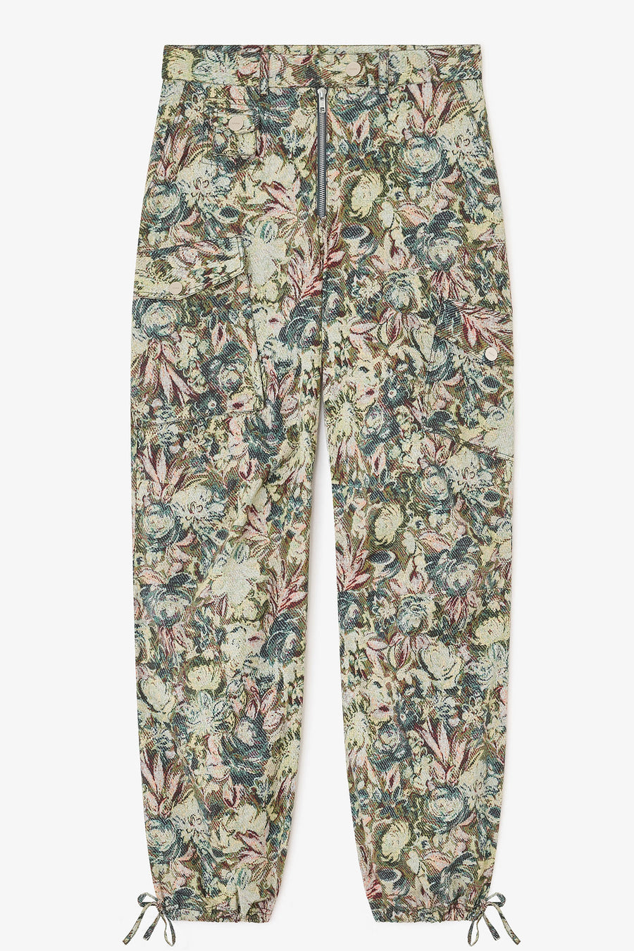 Ganni Printed Stretched Cotton Pants