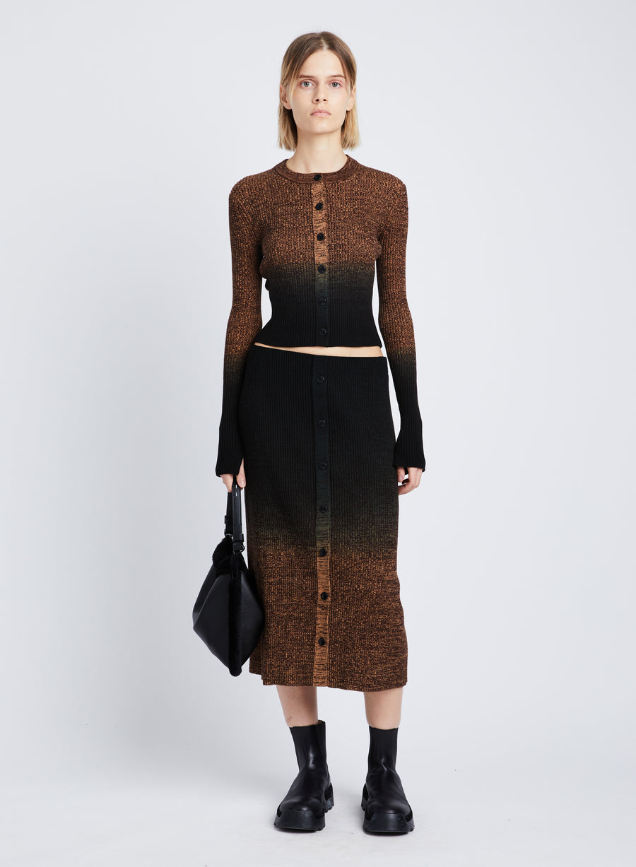 Proenza Schouler White Label Gradient Marl Cardigan