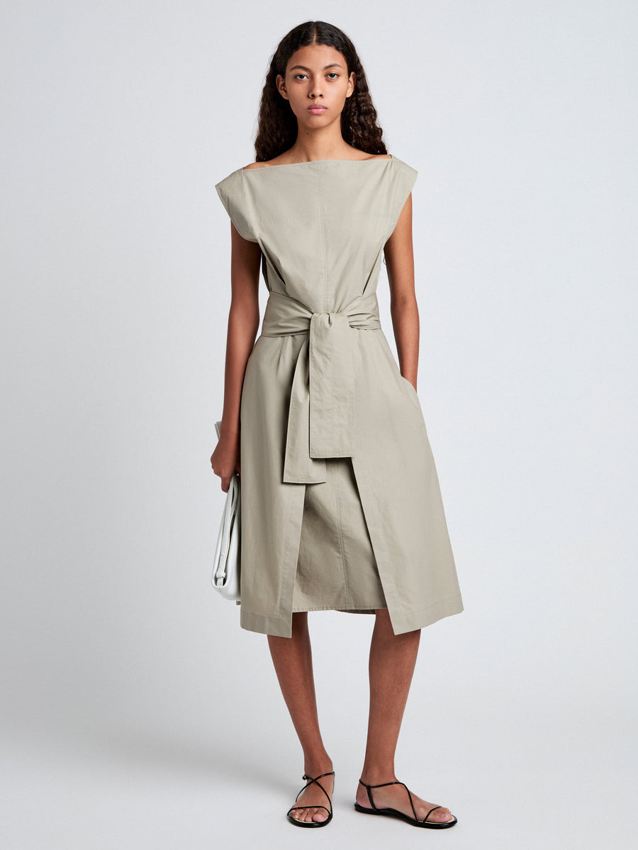 Proenza Schouler White Label Caro Dress in Brushed Poplin