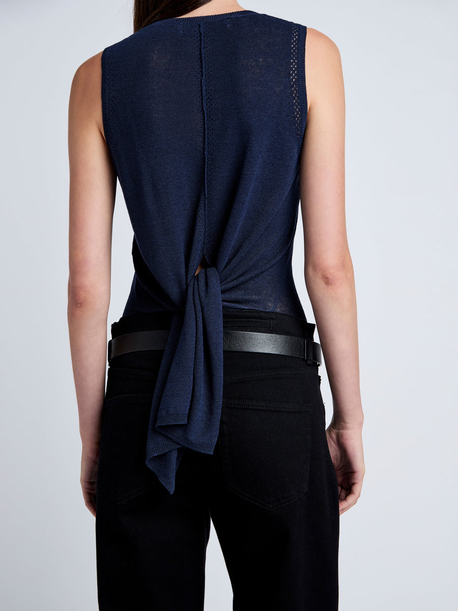 Proenza Schouler White Label Heyde Knit Sweater in Linen Twist