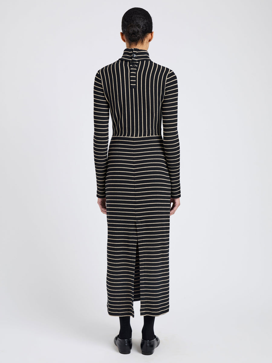Proenza Schouler White Label Frances Dress in Stripe Rib