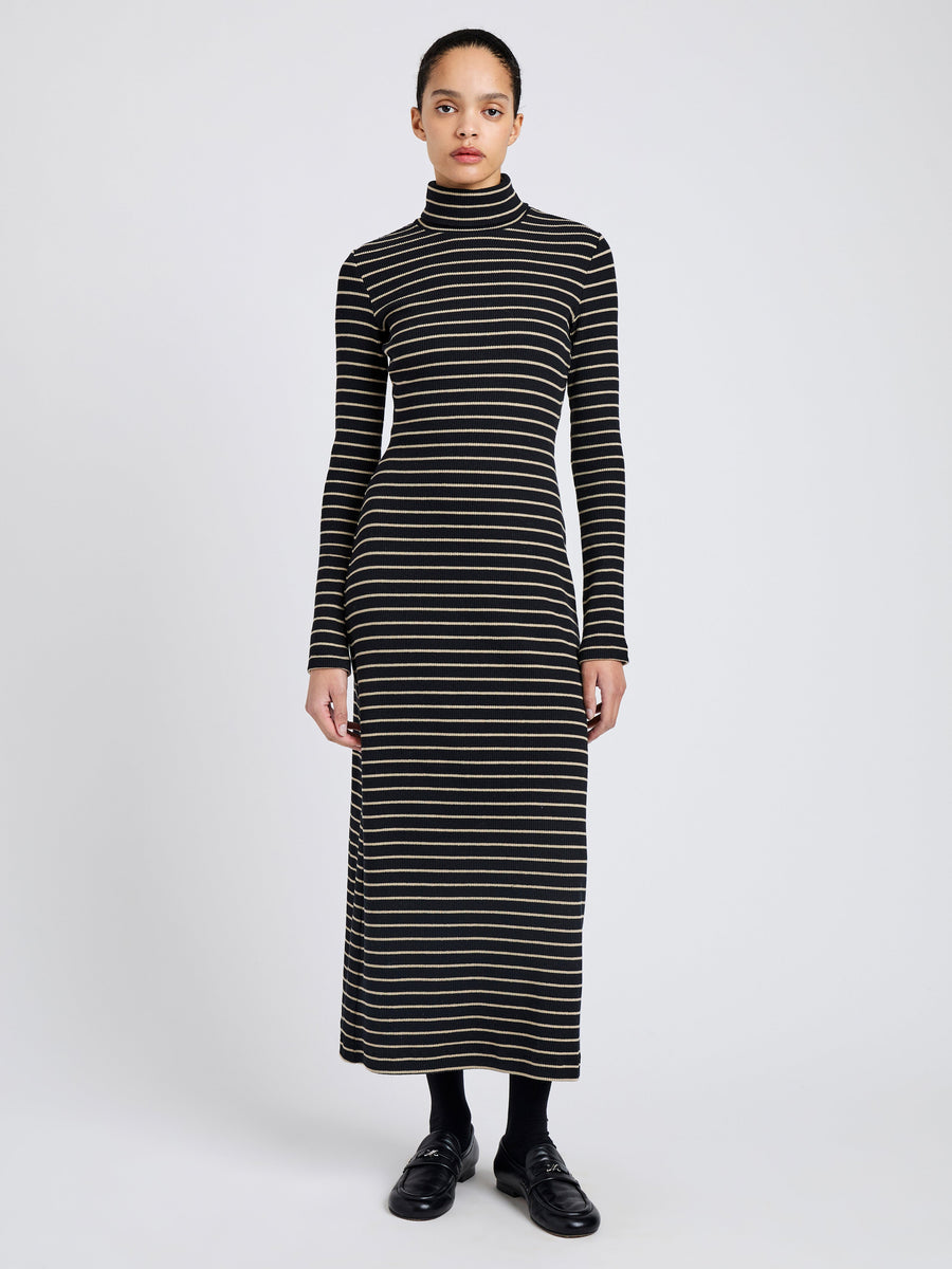 Proenza Schouler White Label Frances Dress in Stripe Rib
