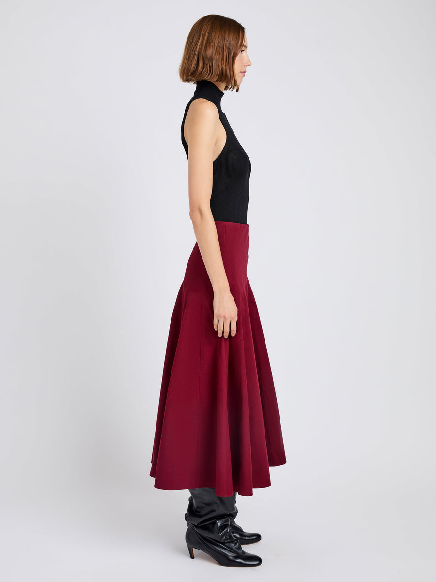 Proenza Schouler White Label Heidi Skirt in Tech Cotton