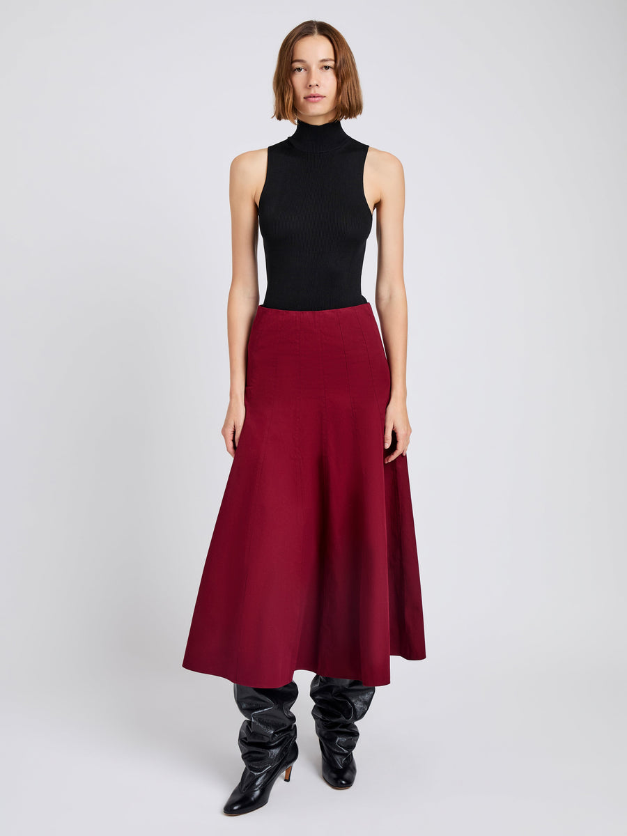 Proenza Schouler White Label Heidi Skirt in Tech Cotton