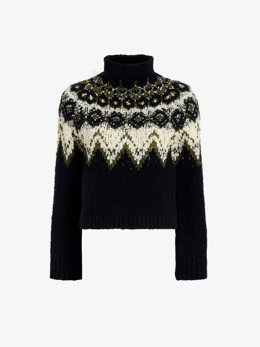 Proenza Schouler White Label Lizzy Sweater in Textured Fairisle