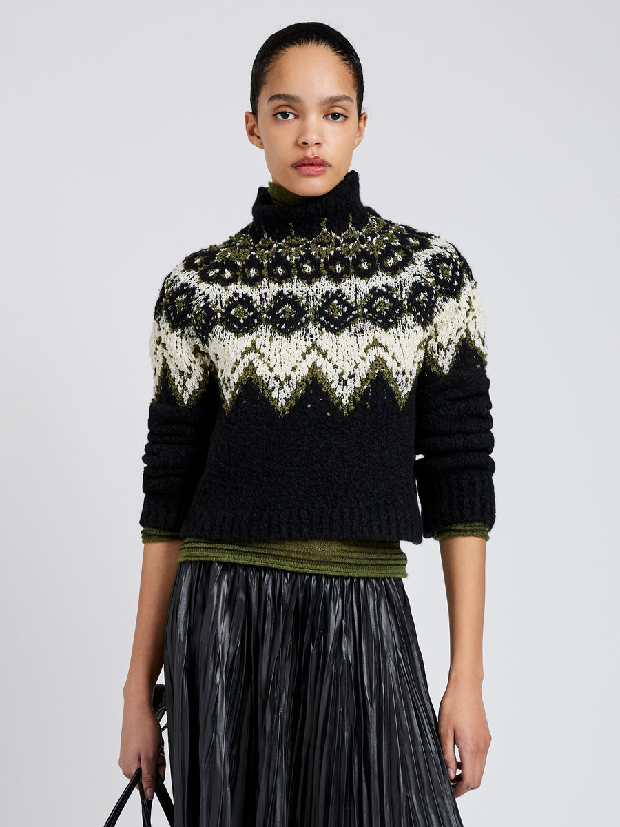 Proenza Schouler White Label Lizzy Sweater in Textured Fairisle