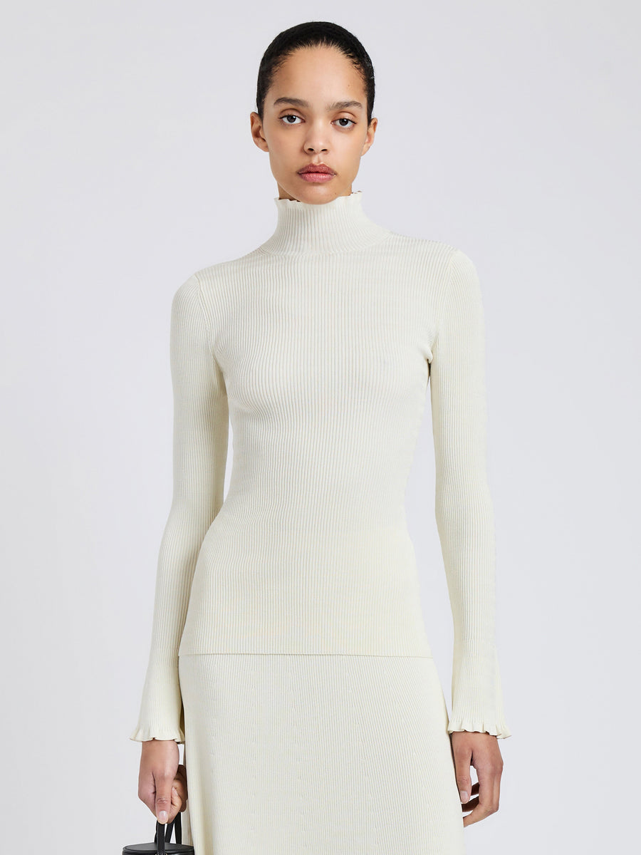 Proenza Schouler White Label Phyllis Turtleneck in Geo Knits