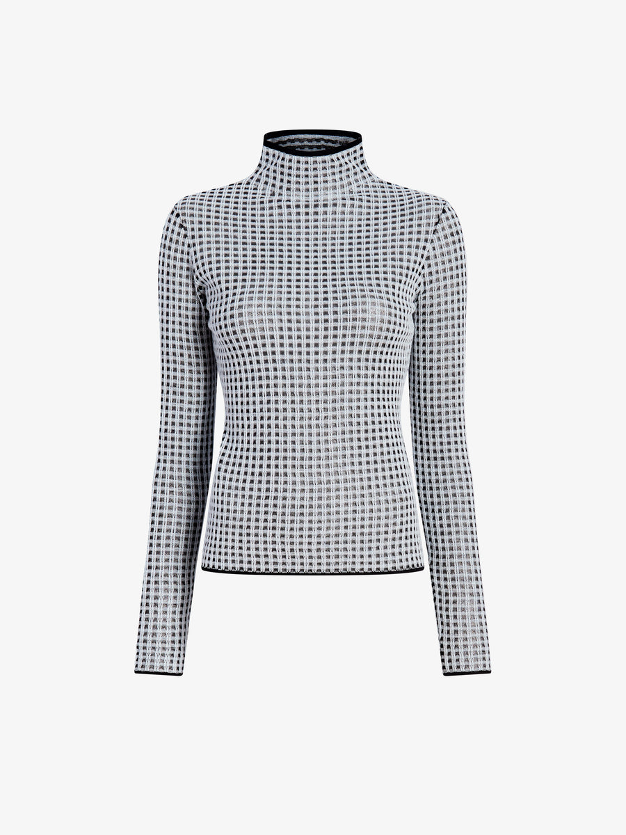 Proenza Schouler White Label Zella Top in Check Merino