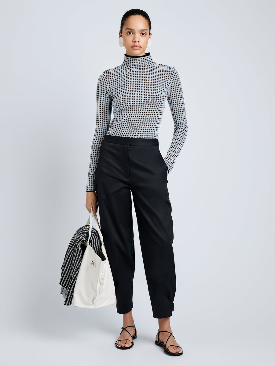 Proenza Schouler White Label Zella Top in Check Merino