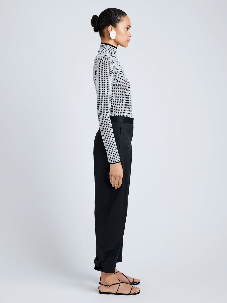 Proenza Schouler White Label Zella Top in Check Merino