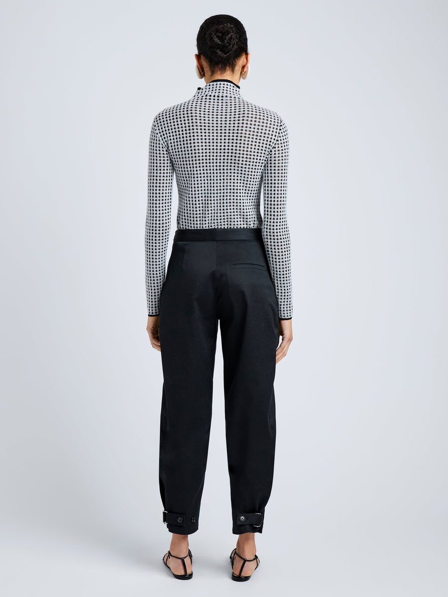 Proenza Schouler White Label Zella Top in Check Merino