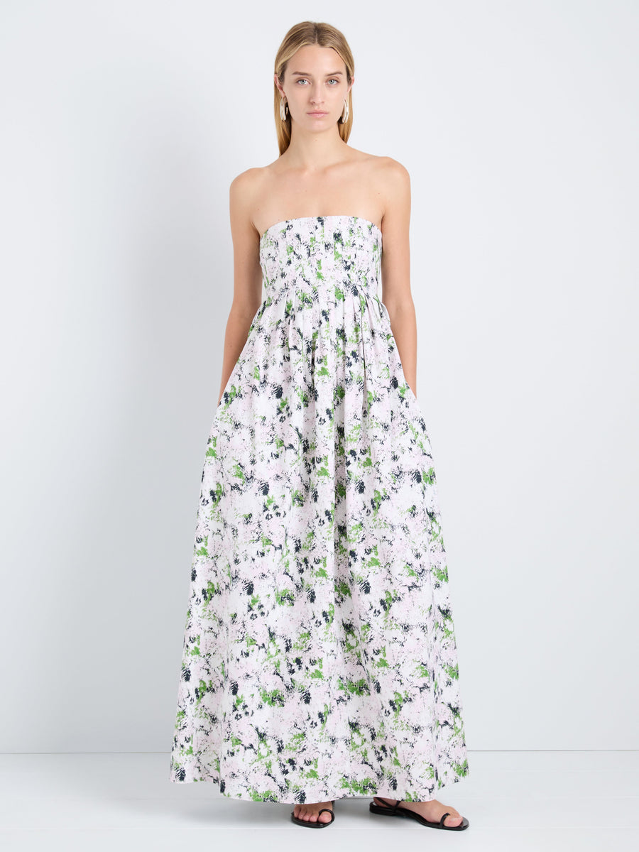 proenza schouler dress White Label Virella in Printed Cotton - Orchid Multi FIT Model measurements Formal4U | Atlanta Formal Size:12-18 Months Go Live: 07-13-2025