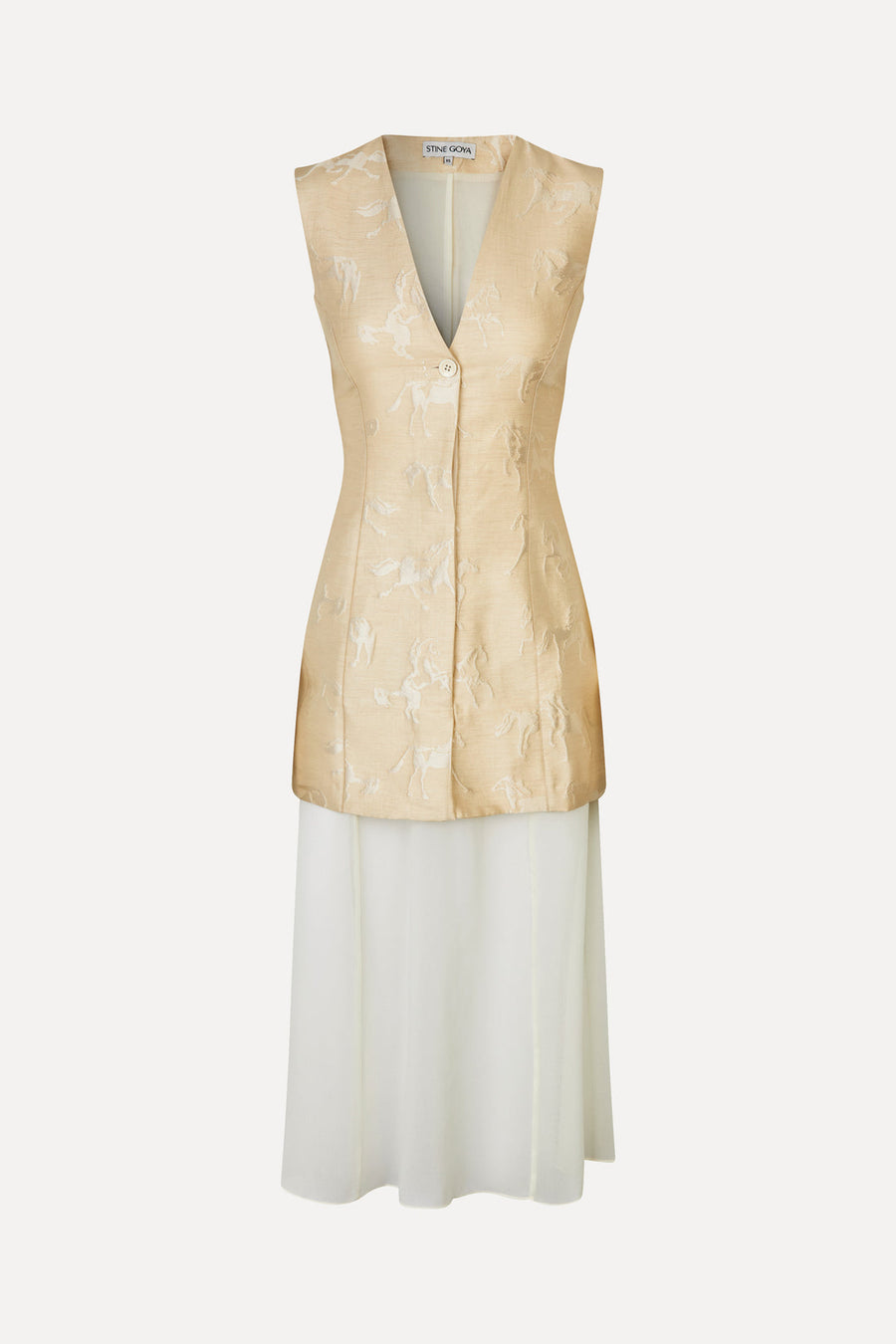 stine goya gold dress NEW STINE GOYA Odis Gold Sequined Designer Pliss-Knitted Mini Dress Size  Small