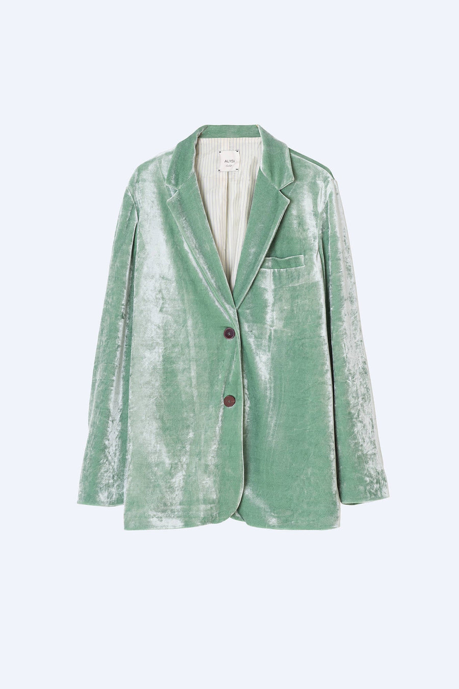 Alysi Blazer Single Breasted Fluid Velvet Blazer