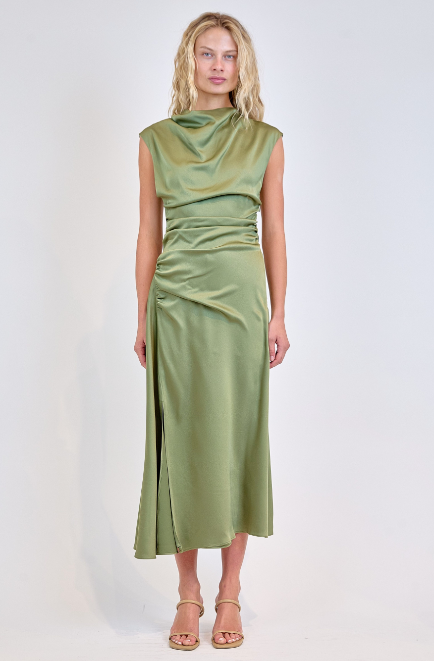 SIMKHAI Burke Draped Midi Dress